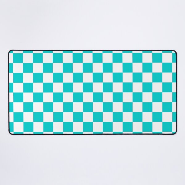 Item preview, Small Checkered - White and Cyan designed and sold by JustPatterns2.