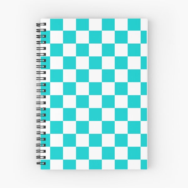 Item preview, Checkered - White and Cyan designed and sold by JustPatterns2.