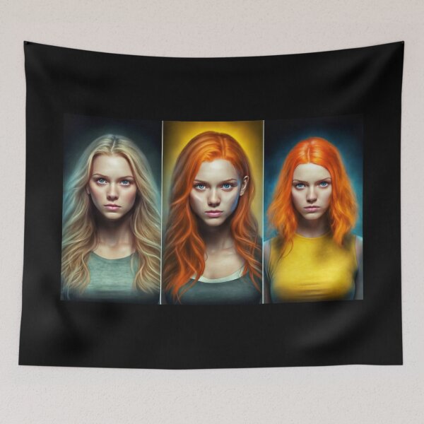 Item preview, female triptych designed and sold by KolorowySwiata.