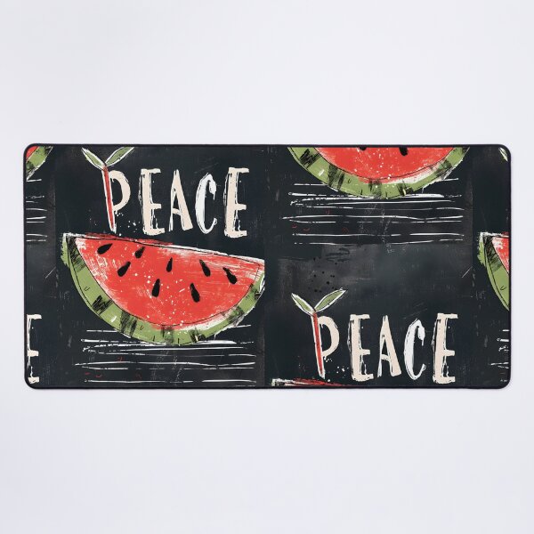 Item preview, Embark on a Neo-Expressionist Symphony: Where Watermelon Dreams Converge with Artistic Vision in the Pursuit of Peace- الحرية السلام الامل designed and sold by FUNqoosh.
