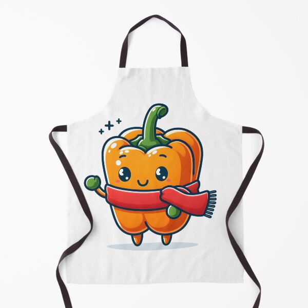 Item preview, Kawaii Bell Pepper With Scarf designed and sold by CanvasCutie.