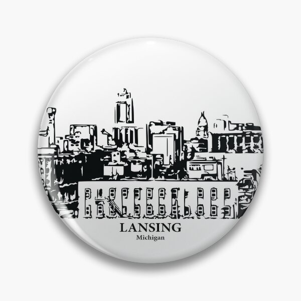 Artikelvorschau, Lansing - Michigan entworfen und verkauft von Lakeric Cityscapes.