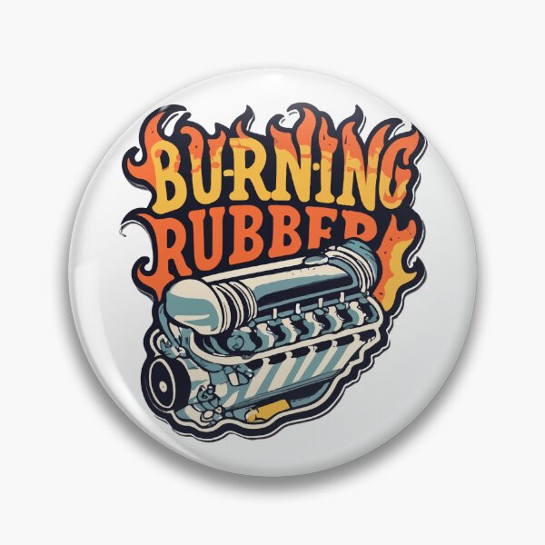 Item preview, Burning Rubber Vintage Hot Rod Engine Design designed and sold by NiftyWrx.