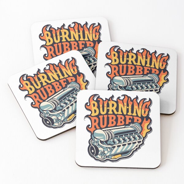 Item preview, Burning Rubber Vintage Hot Rod Engine Design designed and sold by NiftyWrx.