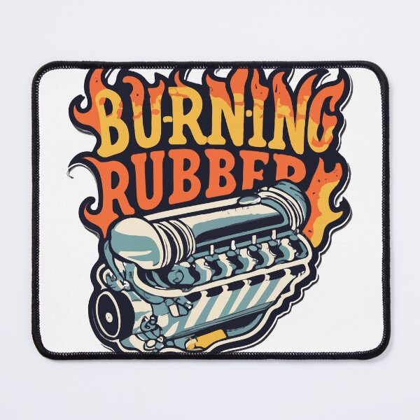 Item preview, Burning Rubber Vintage Hot Rod Engine Design designed and sold by NiftyWrx.