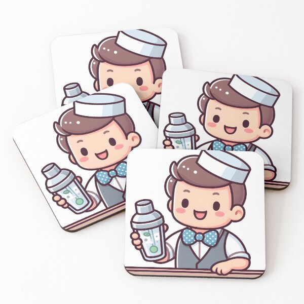Item preview, Kawaii Bartender With A Polka Dot Bow Tie designed and sold by CanvasCutie.