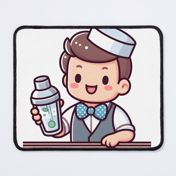 Item preview, Kawaii Bartender With A Polka Dot Bow Tie designed and sold by CanvasCutie.