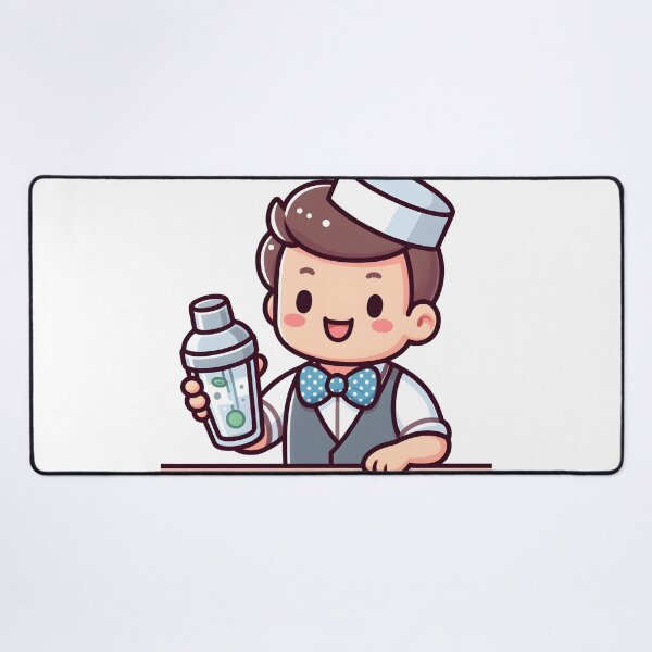 Item preview, Kawaii Bartender With A Polka Dot Bow Tie designed and sold by CanvasCutie.