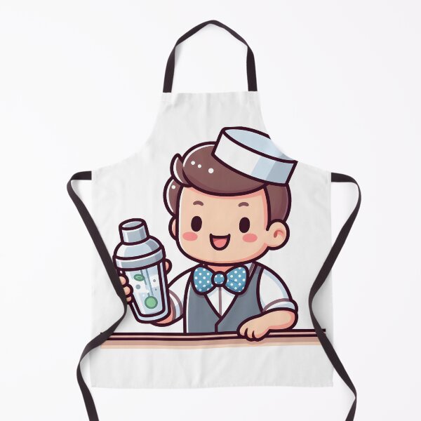 Item preview, Kawaii Bartender With A Polka Dot Bow Tie designed and sold by CanvasCutie.