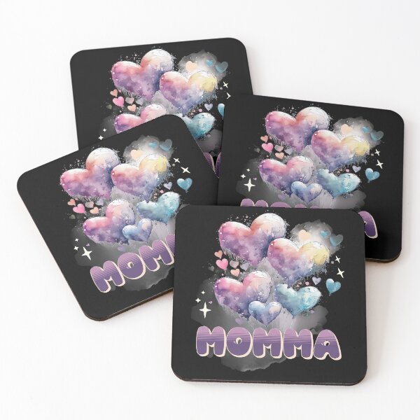 Item preview, Momma Watercolor Hearts designed and sold by MarblesManaged.