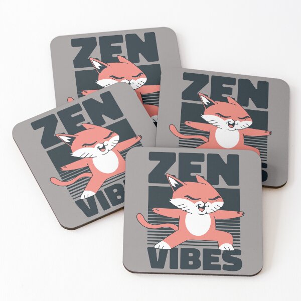 Item preview, Cat adopting Zen Attitude and Good Vibes. designed and sold by cristina1001.