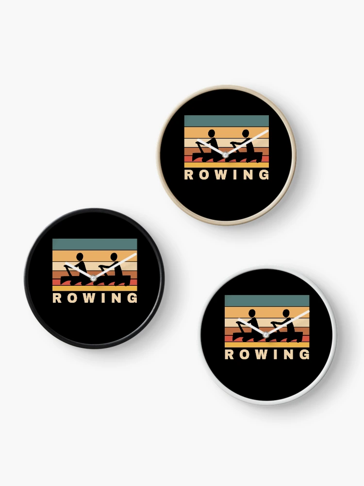 Thumbnail 3 of 4, Clock, Rowing Rowing boat Rowing Rowing designed and sold by MooonTees.