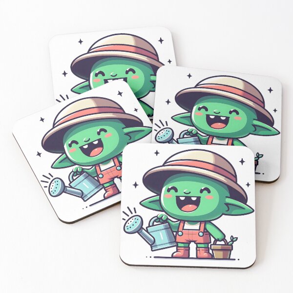 Item preview, Kawaii Grinning Goblin With Wearing A Sun Hat designed and sold by CanvasCutie.