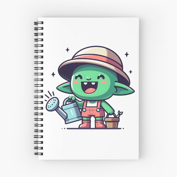 Item preview, Kawaii Grinning Goblin With Wearing A Sun Hat designed and sold by CanvasCutie.
