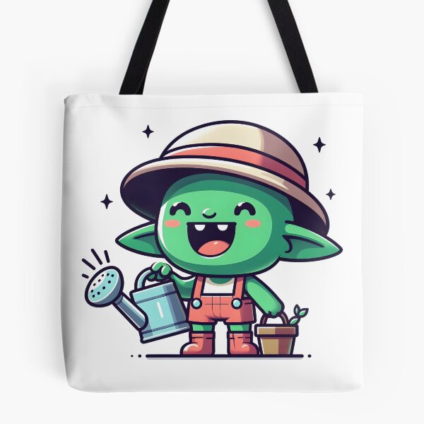 Item preview, Kawaii Grinning Goblin With Wearing A Sun Hat designed and sold by CanvasCutie.
