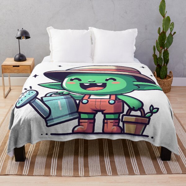 Item preview, Kawaii Grinning Goblin With Wearing A Sun Hat designed and sold by CanvasCutie.