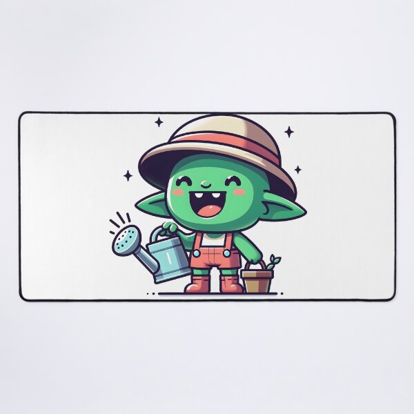 Item preview, Kawaii Grinning Goblin With Wearing A Sun Hat designed and sold by CanvasCutie.