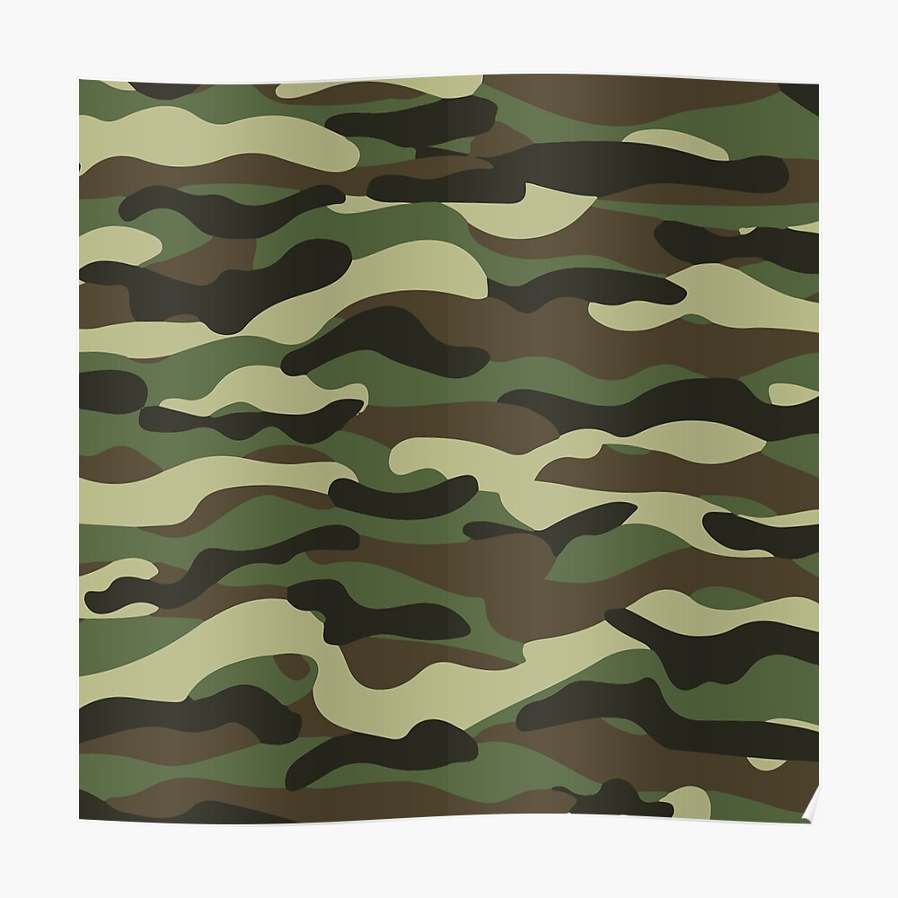 "Fleck Tarn Camouflage Camo Militär Bundeswehr Muster" Poster von RAWWR