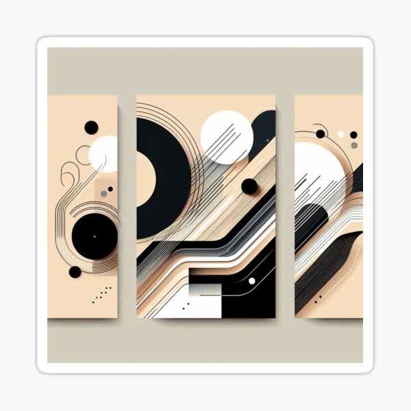 Item preview, **Elegant Abstract Art Triptych** designed and sold by Wonderall.