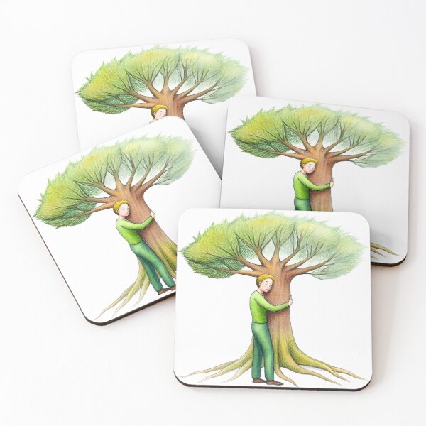 Item preview, Nature Embrace - Tree Hugger Art Print designed and sold by iwcus.
