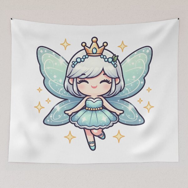Item preview, Kawaii Fairy With Sparkling Wings designed and sold by CanvasCutie.