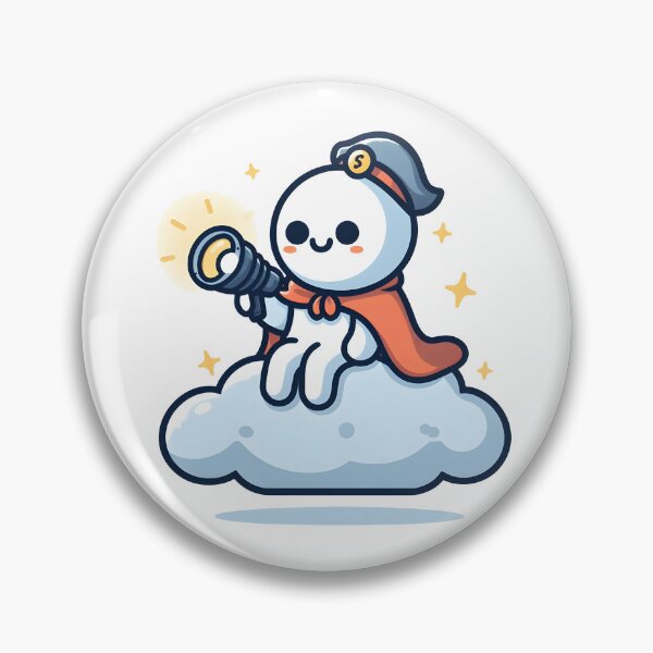 Item preview, Kawaii Ghost Hunter: Wearing A Cape And Holding A Flashlight designed and sold by CanvasCutie.