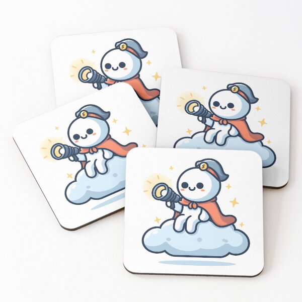 Item preview, Kawaii Ghost Hunter: Wearing A Cape And Holding A Flashlight designed and sold by CanvasCutie.