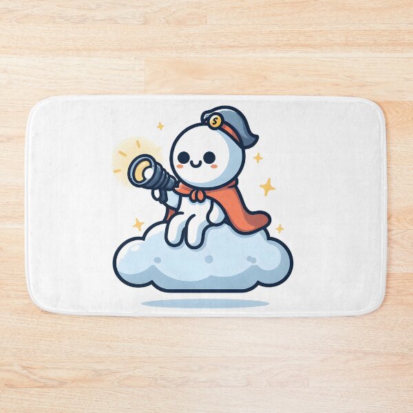 Item preview, Kawaii Ghost Hunter: Wearing A Cape And Holding A Flashlight designed and sold by CanvasCutie.