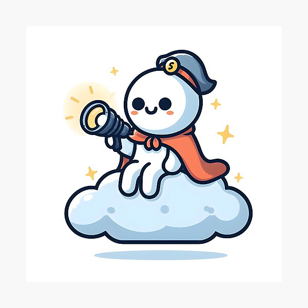 Item preview, Kawaii Ghost Hunter: Wearing A Cape And Holding A Flashlight designed and sold by CanvasCutie.
