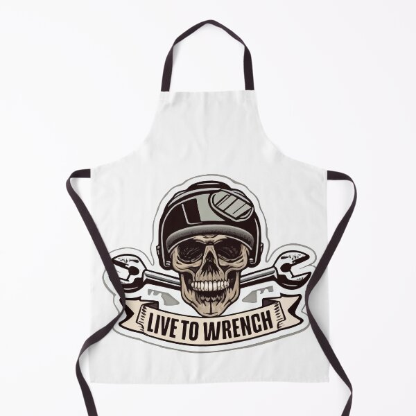 Item preview, Live to Wrench - Skull and Crossed Wrenches Sticker designed and sold by NiftyWrx.