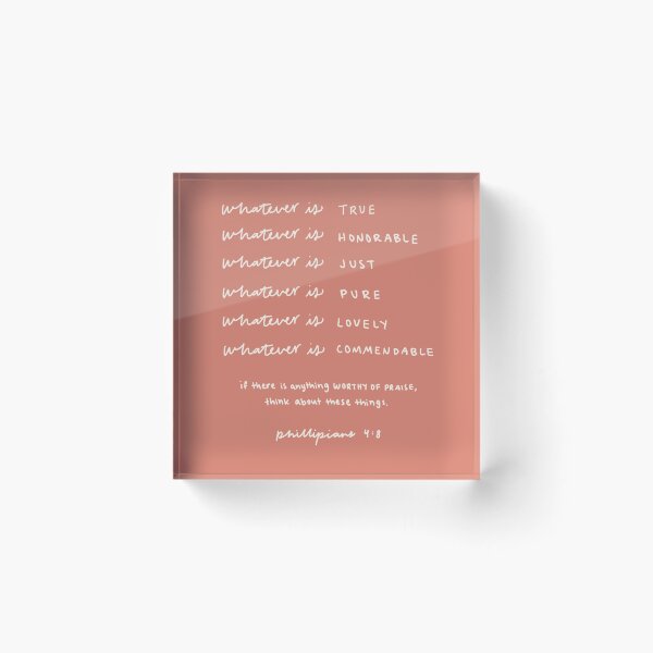 Item preview, Philippians 4:8 Verse Print Quote designed and sold by Annie  Huang.