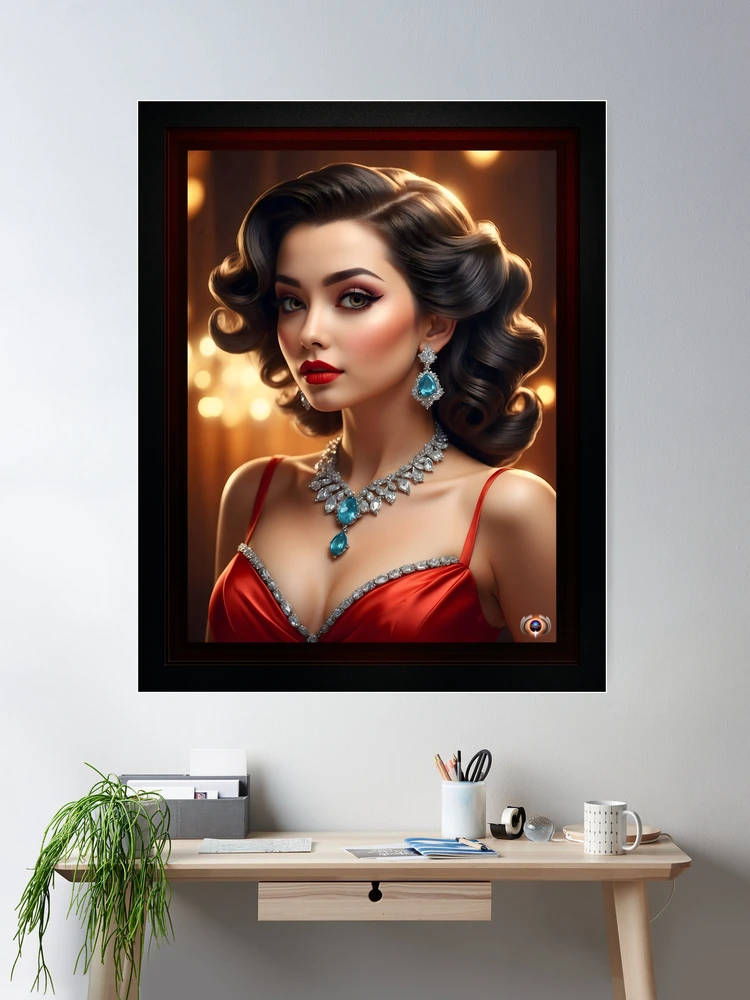 I'm Still Waiting Beautiful AI Concept Art Portrait by Xzendor7 Room Decor Poster Art Print