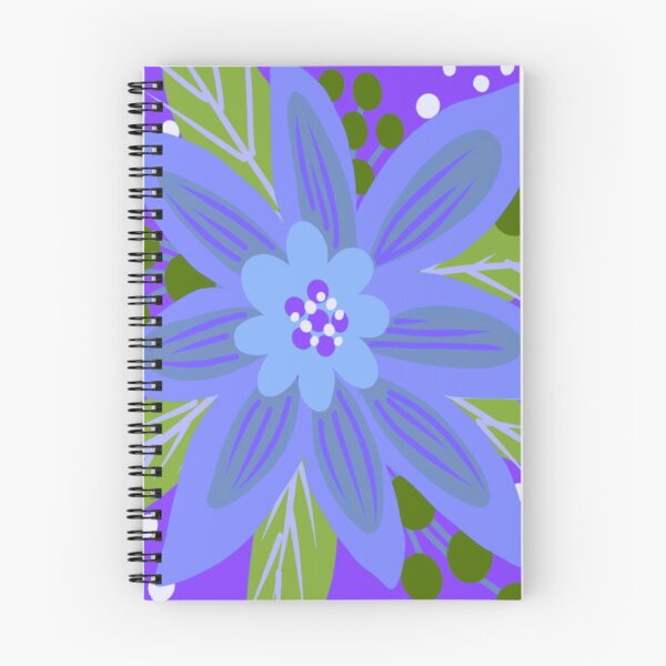 Item preview, Big blue flower on purple  designed and sold by Flowersonstuff.
