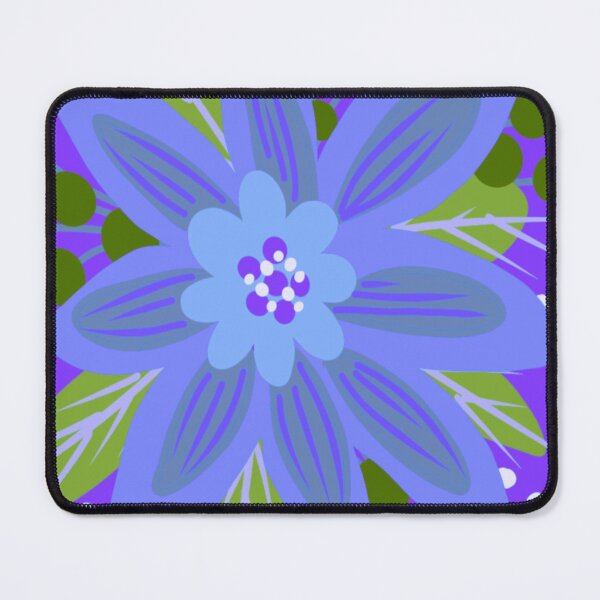 Item preview, Big blue flower on purple  designed and sold by Flowersonstuff.