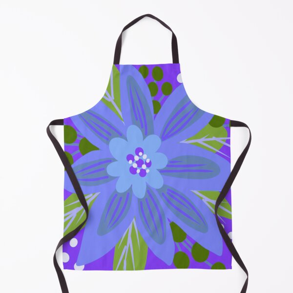 Item preview, Big blue flower on purple  designed and sold by Flowersonstuff.