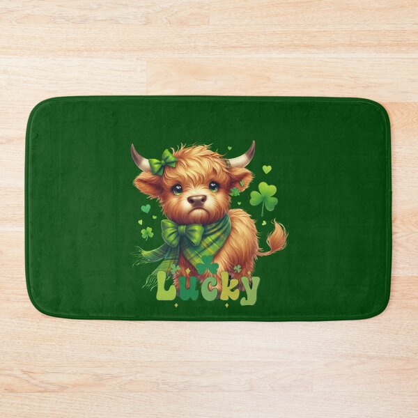 Item preview, St patrick Highland cow designed and sold by MilkyForest.