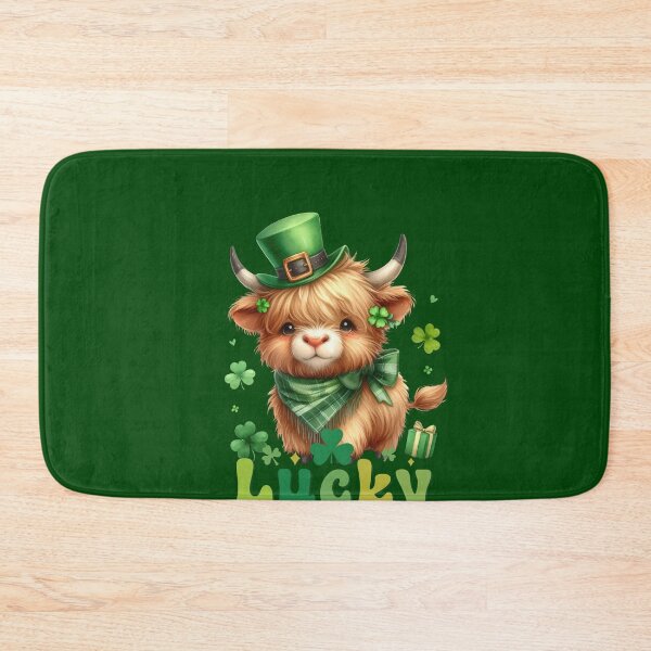 Item preview, St patrick Highland cow designed and sold by MilkyForest.