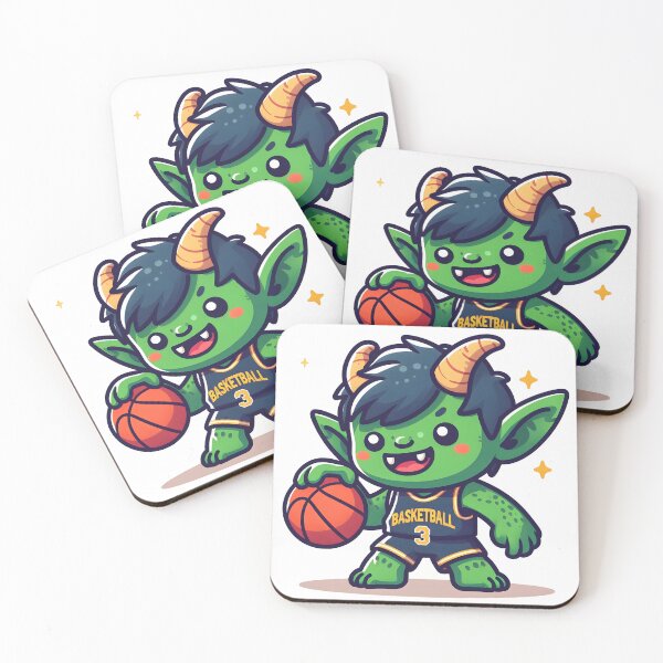 Item preview, Kawaii Grinning Goblin With Wearing A Basketball Jersey designed and sold by CanvasCutie.