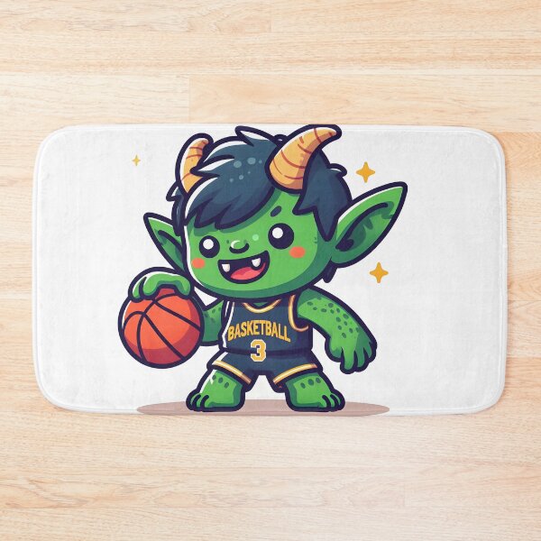 Item preview, Kawaii Grinning Goblin With Wearing A Basketball Jersey designed and sold by CanvasCutie.