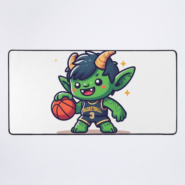 Item preview, Kawaii Grinning Goblin With Wearing A Basketball Jersey designed and sold by CanvasCutie.