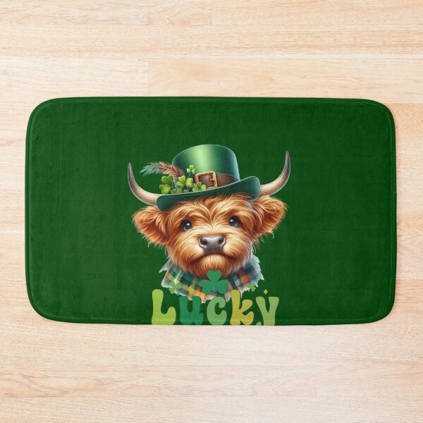 Item preview, St patrick Highland cow designed and sold by MilkyForest.