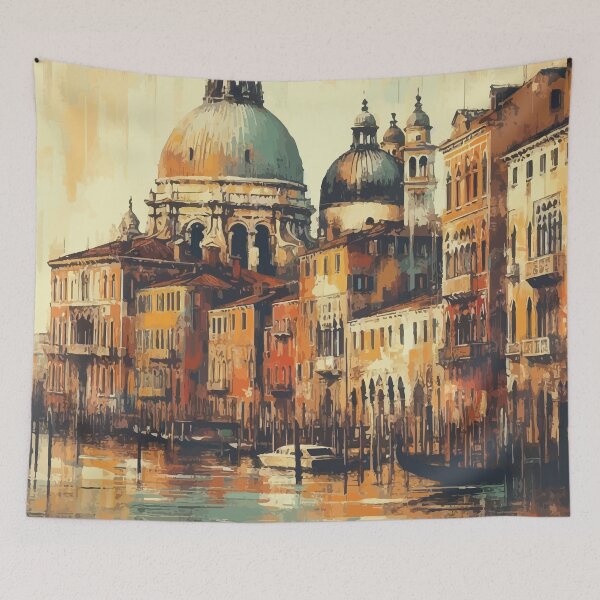 Item preview, Vintage Venice Impressionism Painting designed and sold by TomFrontierArt.