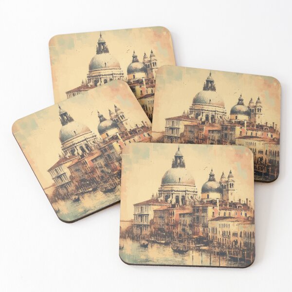 Item preview, Vintage Venice Impressionism Painting designed and sold by TomFrontierArt.