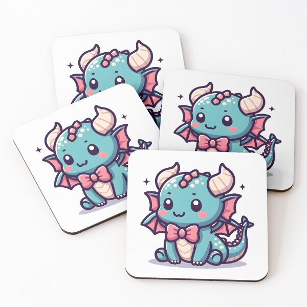 Item preview, Kawaii Adorable Dragon With Bow Tie designed and sold by CanvasCutie.