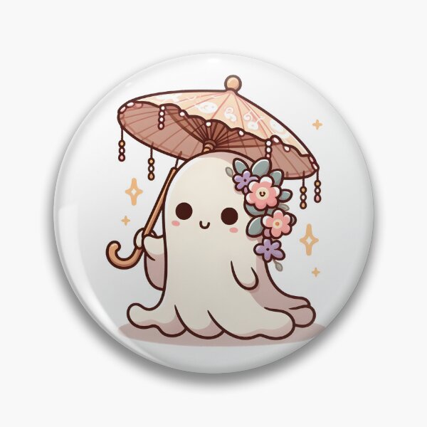 Item preview, Kawaii Gentle Banshee With A Delicate Floral Umbrella designed and sold by CanvasCutie.