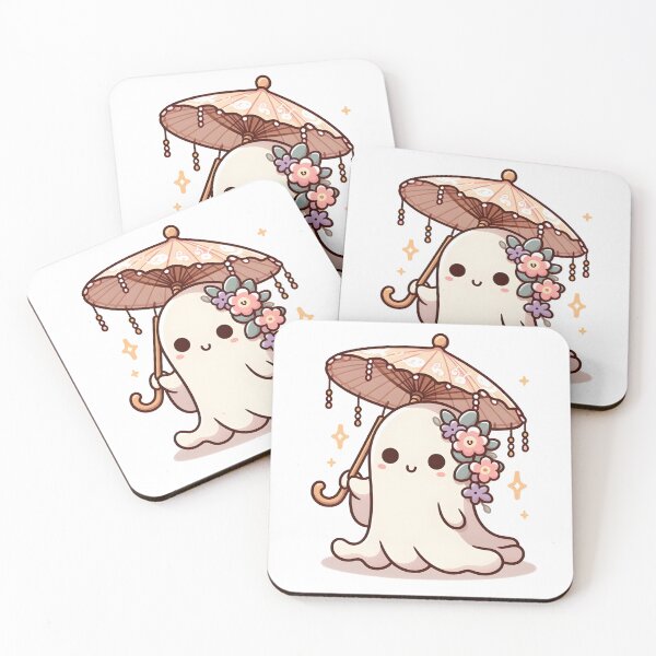 Item preview, Kawaii Gentle Banshee With A Delicate Floral Umbrella designed and sold by CanvasCutie.