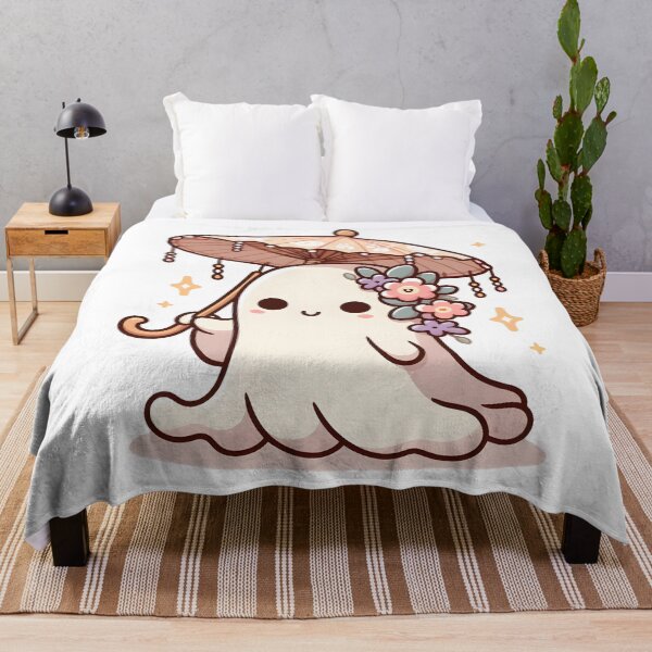 Item preview, Kawaii Gentle Banshee With A Delicate Floral Umbrella designed and sold by CanvasCutie.