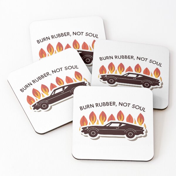 Item preview, Burn Rubber, Not Soul Muscle Car Silhouette Design designed and sold by NiftyWrx.