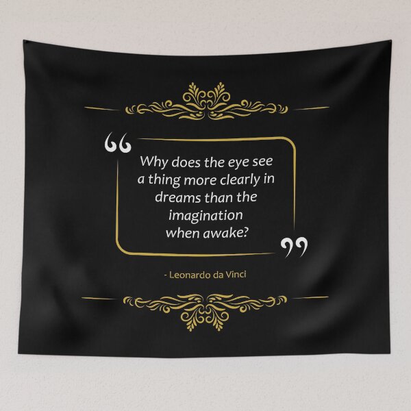 Item preview, Leonardo da Vinci quote The powerful potential of Dreams designed and sold by paragonDesign28.