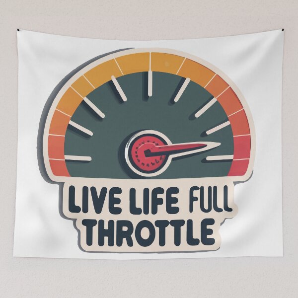 Item preview, Live Life Full Throttle Speedometer Design designed and sold by NiftyWrx.
